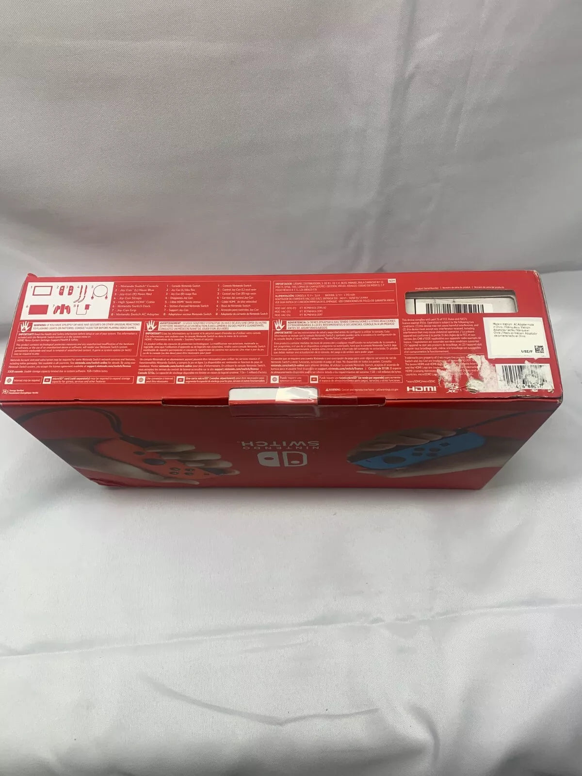 NINTENDO SWITCH AZUL/ROJO 32GB  **CAJA DAÑADA**