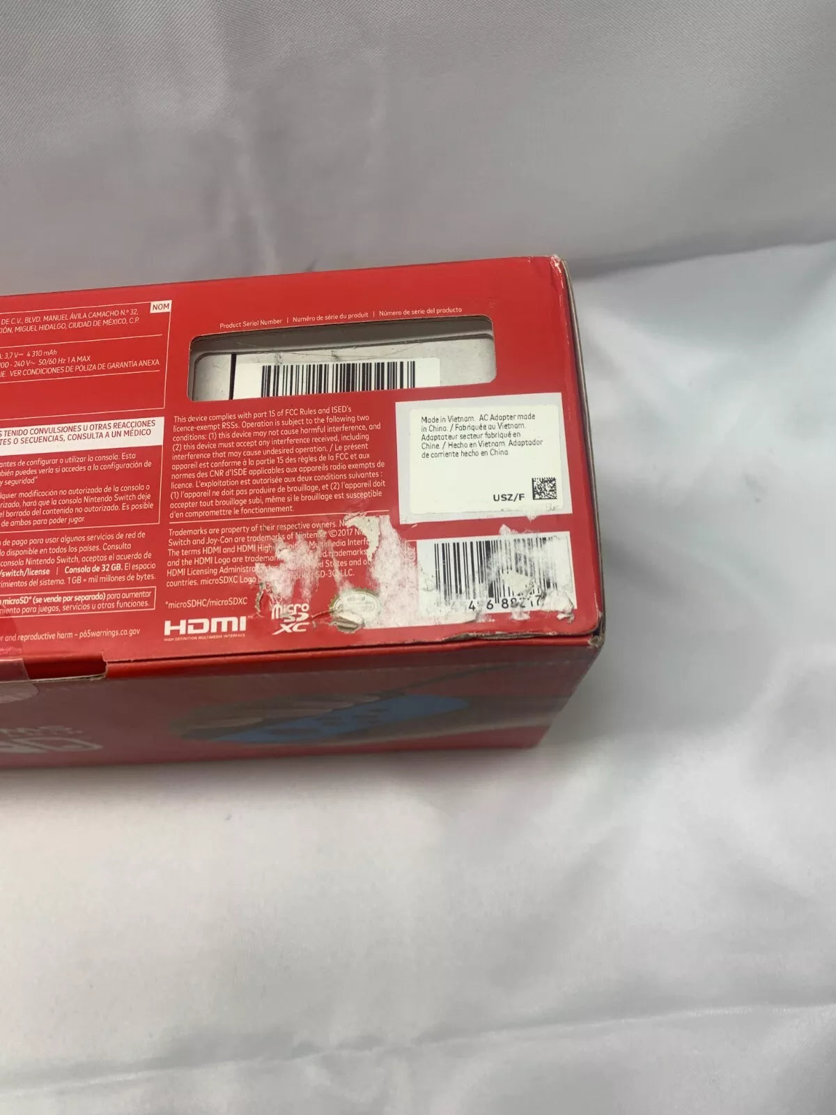 NINTENDO SWITCH AZUL/ROJO 32GB  **CAJA DAÑADA**